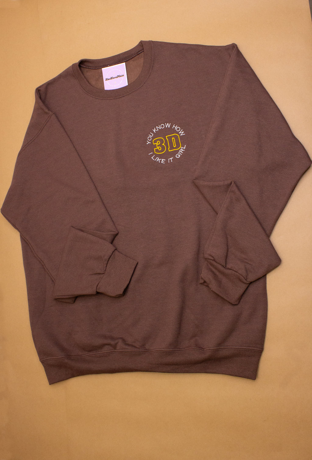 Jungkook '3D' Left Pocket Embroidery Sweatshirt